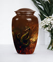 10 inch snake-themed urn for mom's ashes