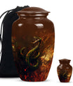 10 inch snake-themed urn for mom's ashes