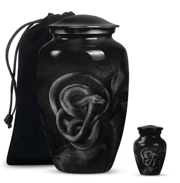 10 inch large Urn with 1 Keepsake 3 Inch Urn