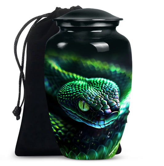 Classic 10-inch snake urn.