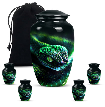 Classic 10-inch snake urn.