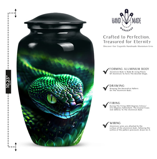 Classic 10-inch snake urn.