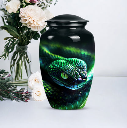 Classic 10-inch snake urn.