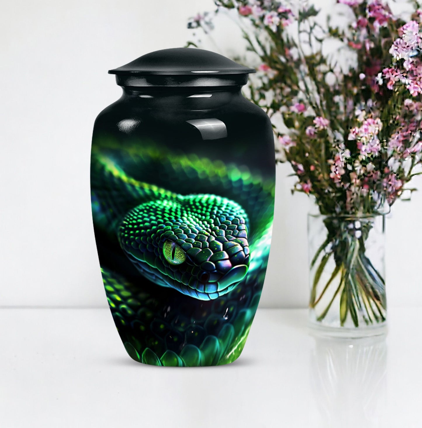 Classic 10-inch snake urn.