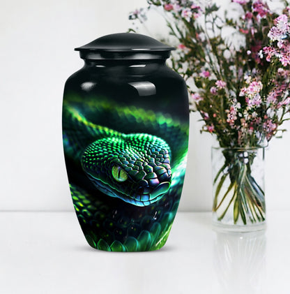 Classic 10-inch snake urn.
