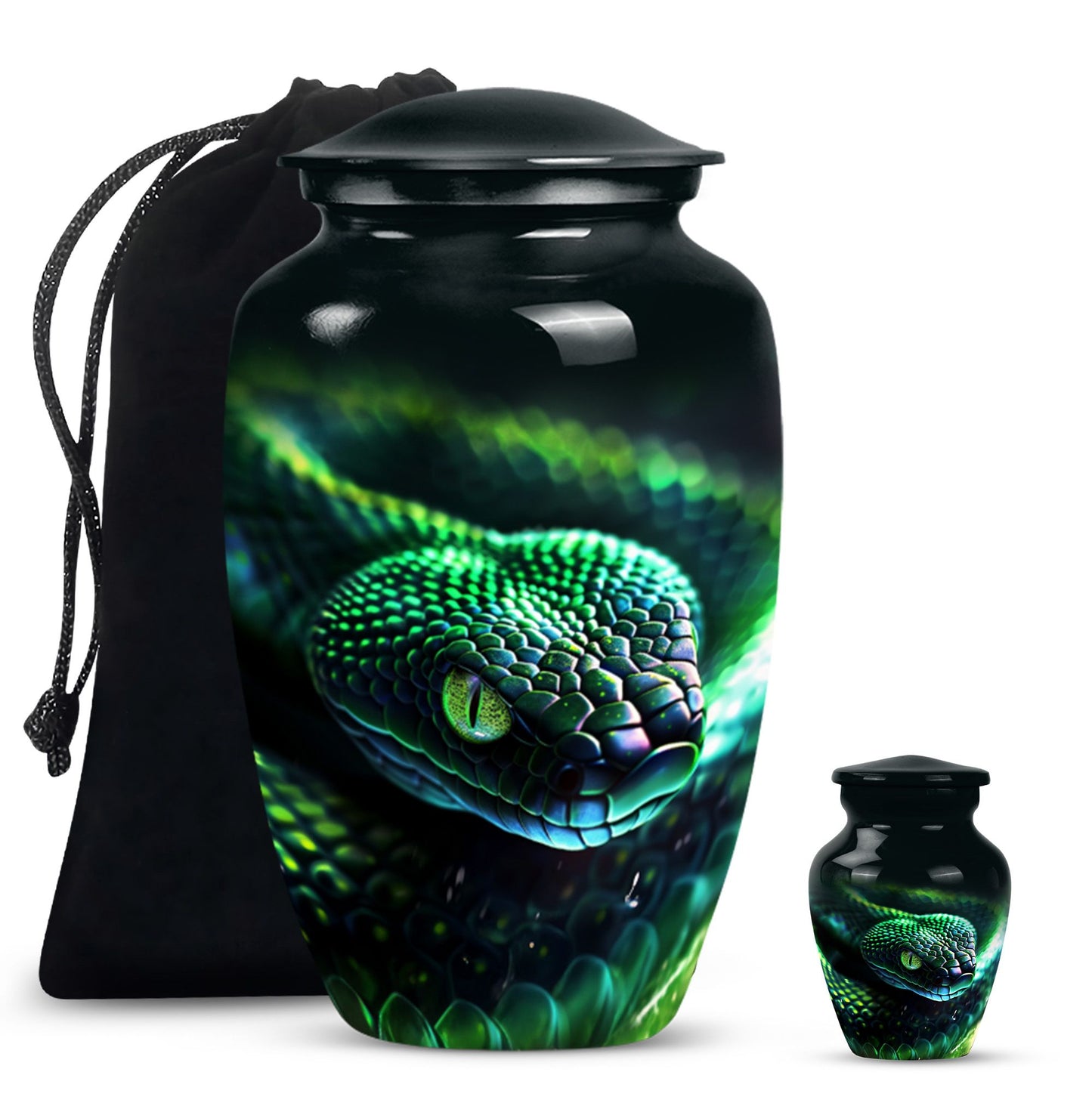 Classic 10-inch snake urn.