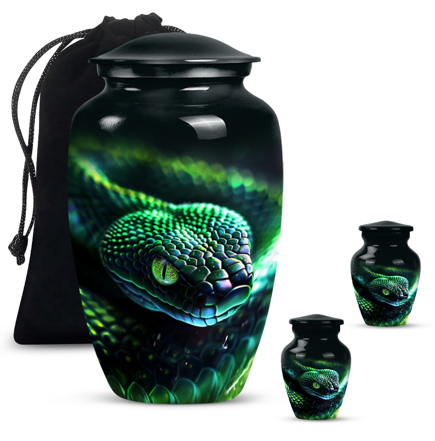 Classic 10-inch snake urn.