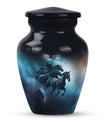 Classic 10 inch horse urn for dad's memorial.