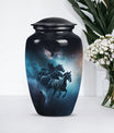 Classic 10 inch horse urn for dad's memorial.