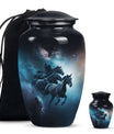 Classic 10 inch horse urn for dad's memorial.