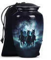 10 inch Aluminium Horse Urn, Classic Urn for burial funeral.