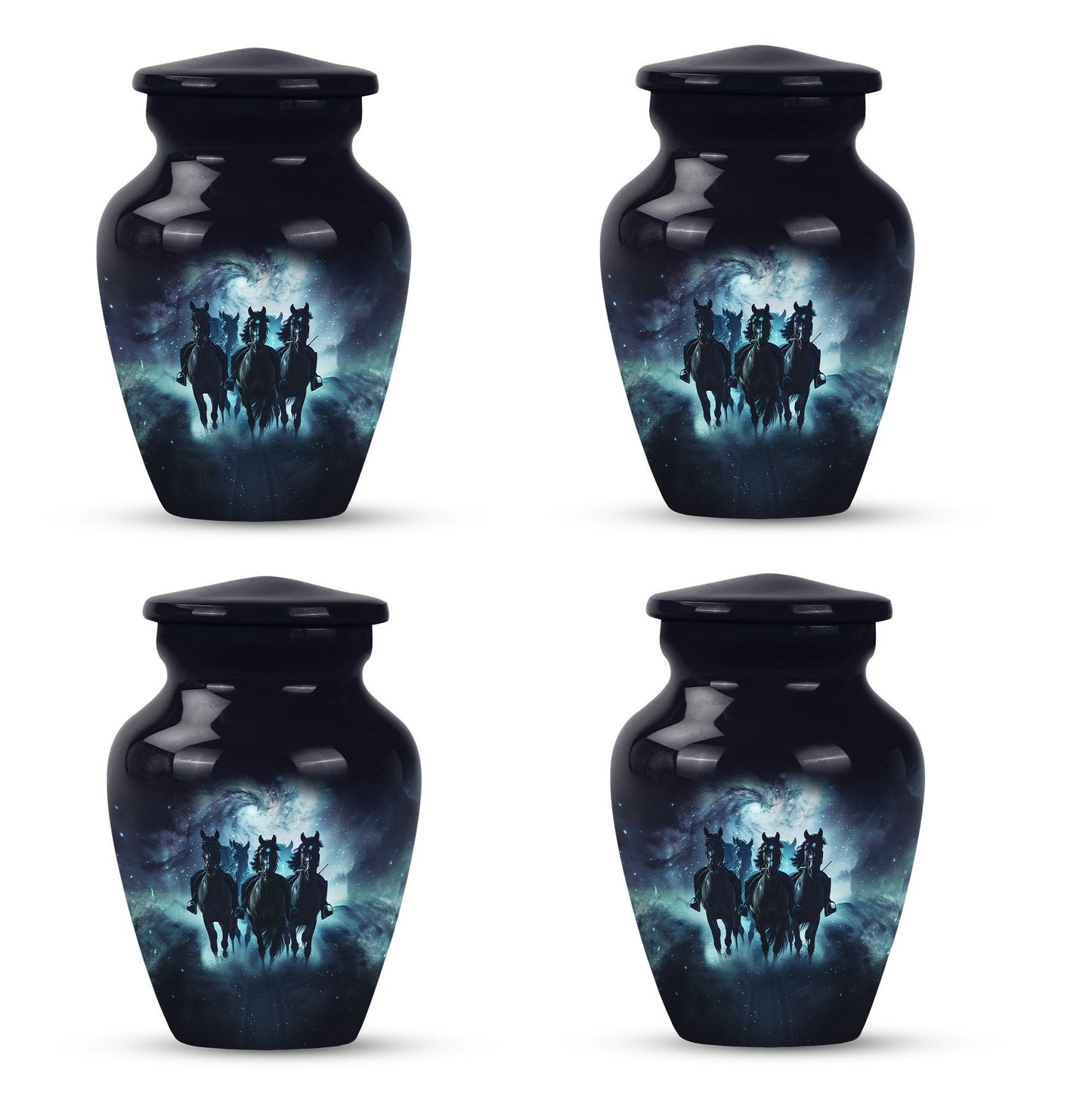 10 inch Aluminium Horse Urn, Classic Urn for burial funeral.