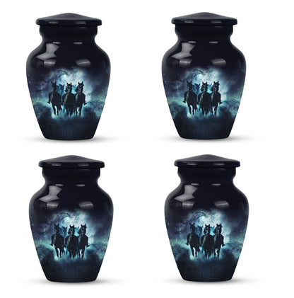 10 inch Aluminium Horse Urn, Classic Urn for burial funeral.