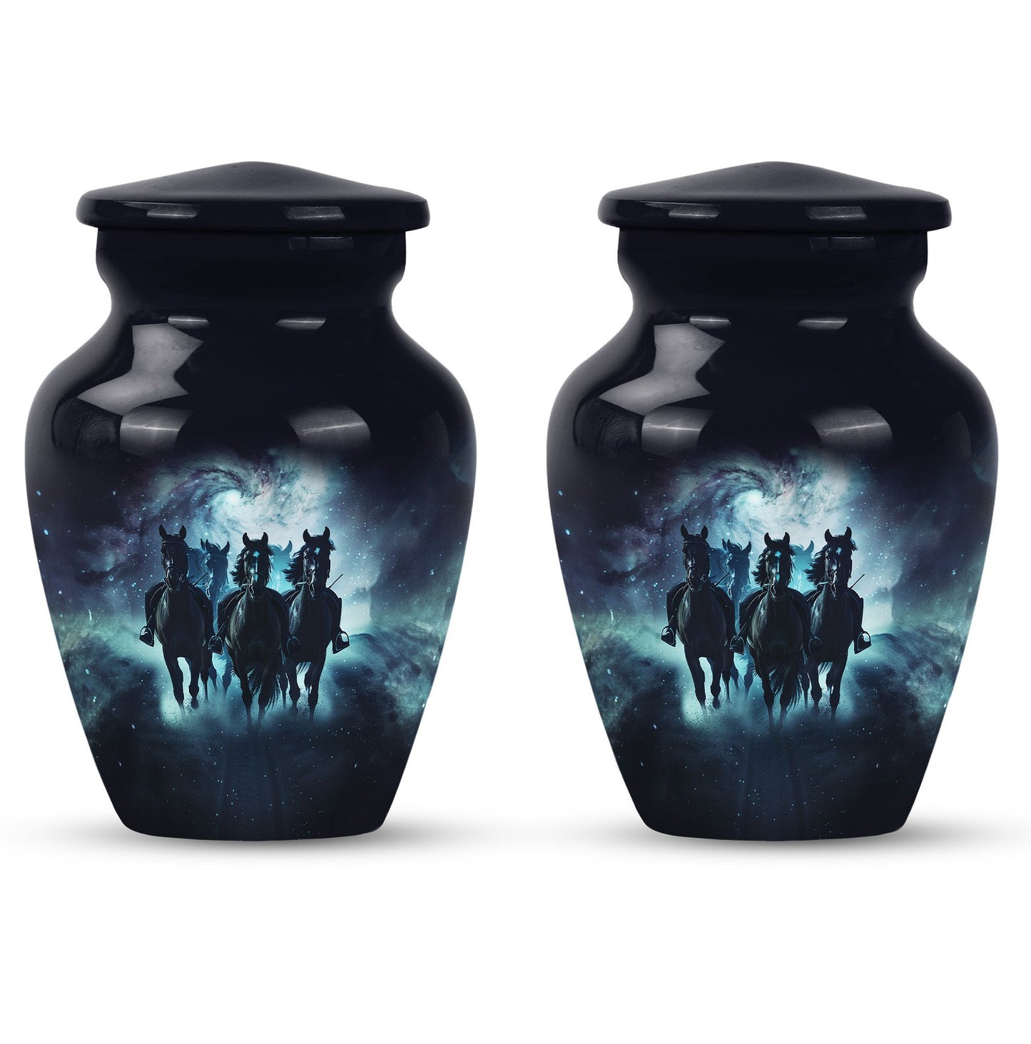 10 inch Aluminium Horse Urn, Classic Urn for burial funeral.