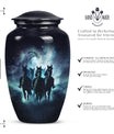 10 inch Aluminium Horse Urn, Classic Urn for burial funeral.
