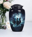 10 inch Aluminium Horse Urn, Classic Urn for burial funeral.