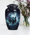 10 inch Aluminium Horse Urn, Classic Urn for burial funeral.