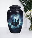 10 inch Aluminium Horse Urn, Classic Urn for burial funeral.