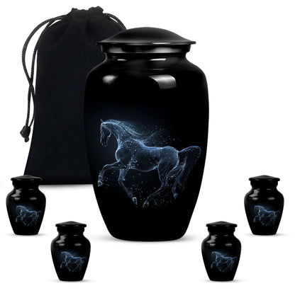 Horse Urn, large classic design for adult ashes