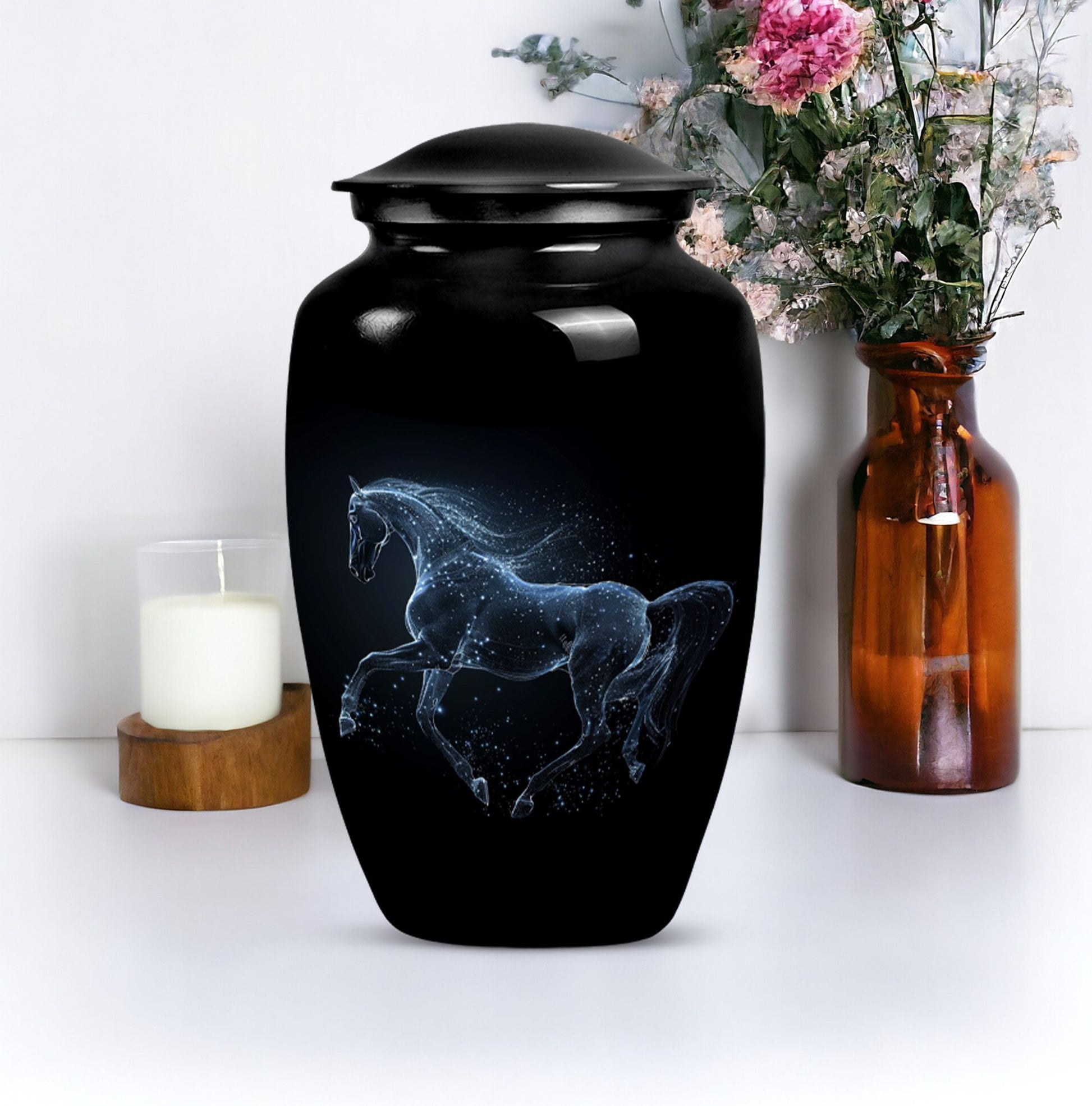 Horse Urn, large classic design for adult ashes