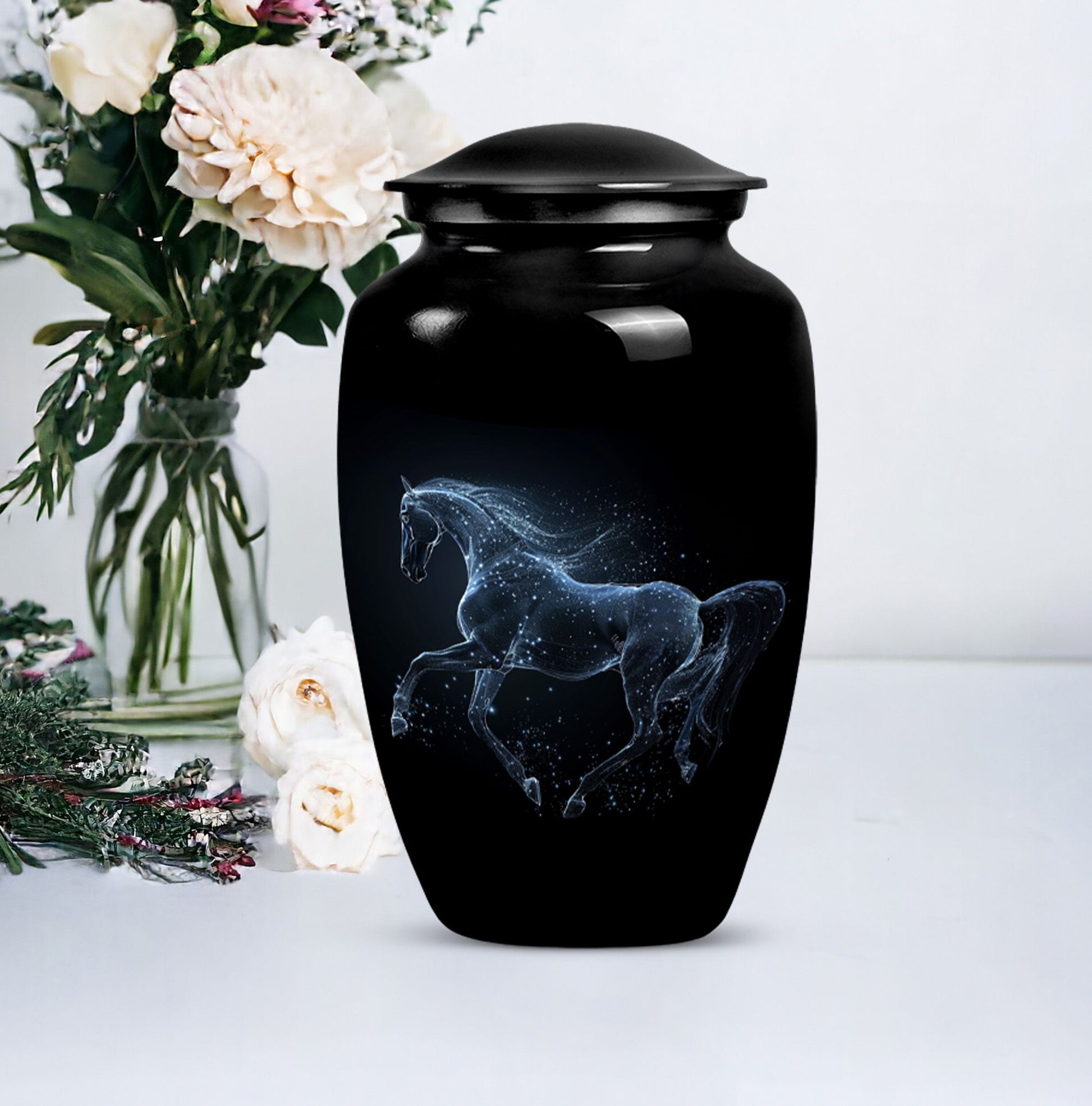 Horse Urn, large classic design for adult ashes