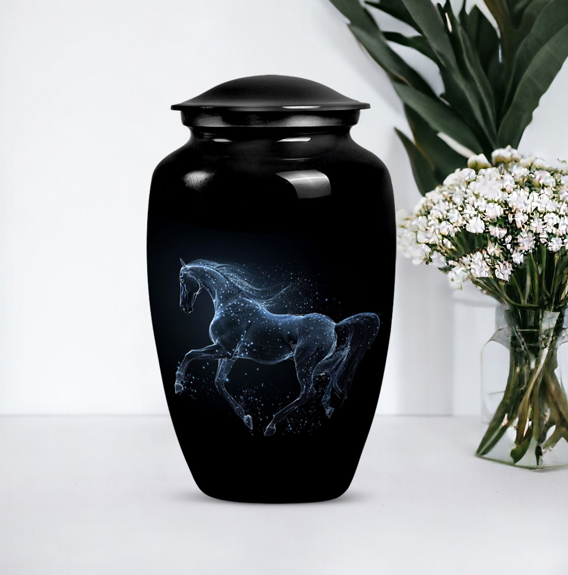 Horse Urn, large classic design for adult ashes