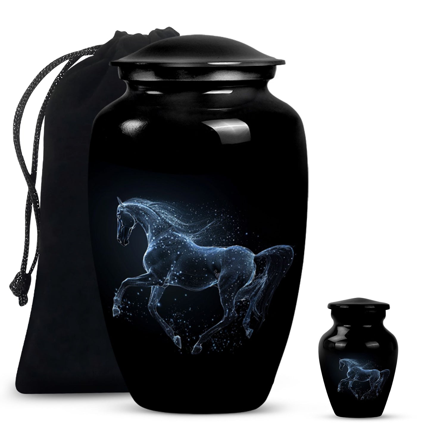 Horse Urn, large classic design for adult ashes