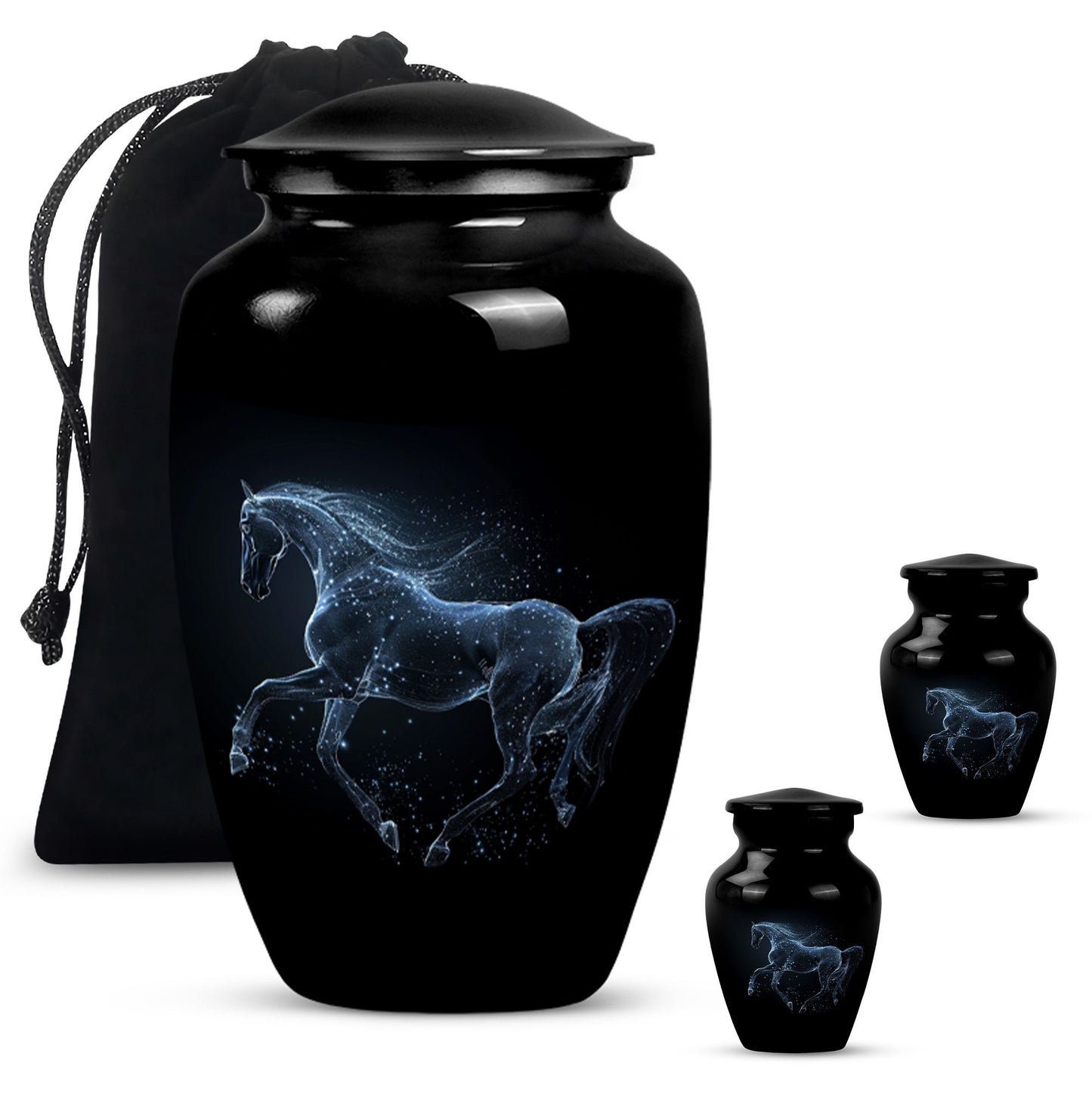 Horse Urn, large classic design for adult ashes