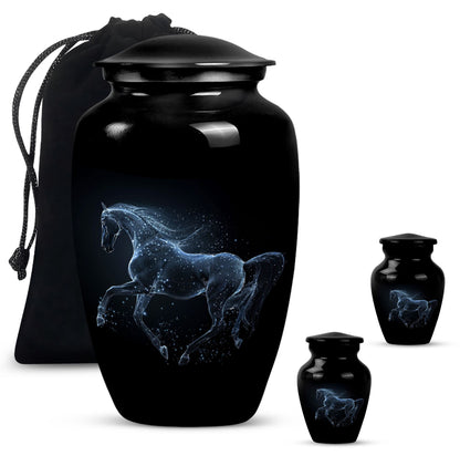 Horse Urn, large classic design for adult ashes