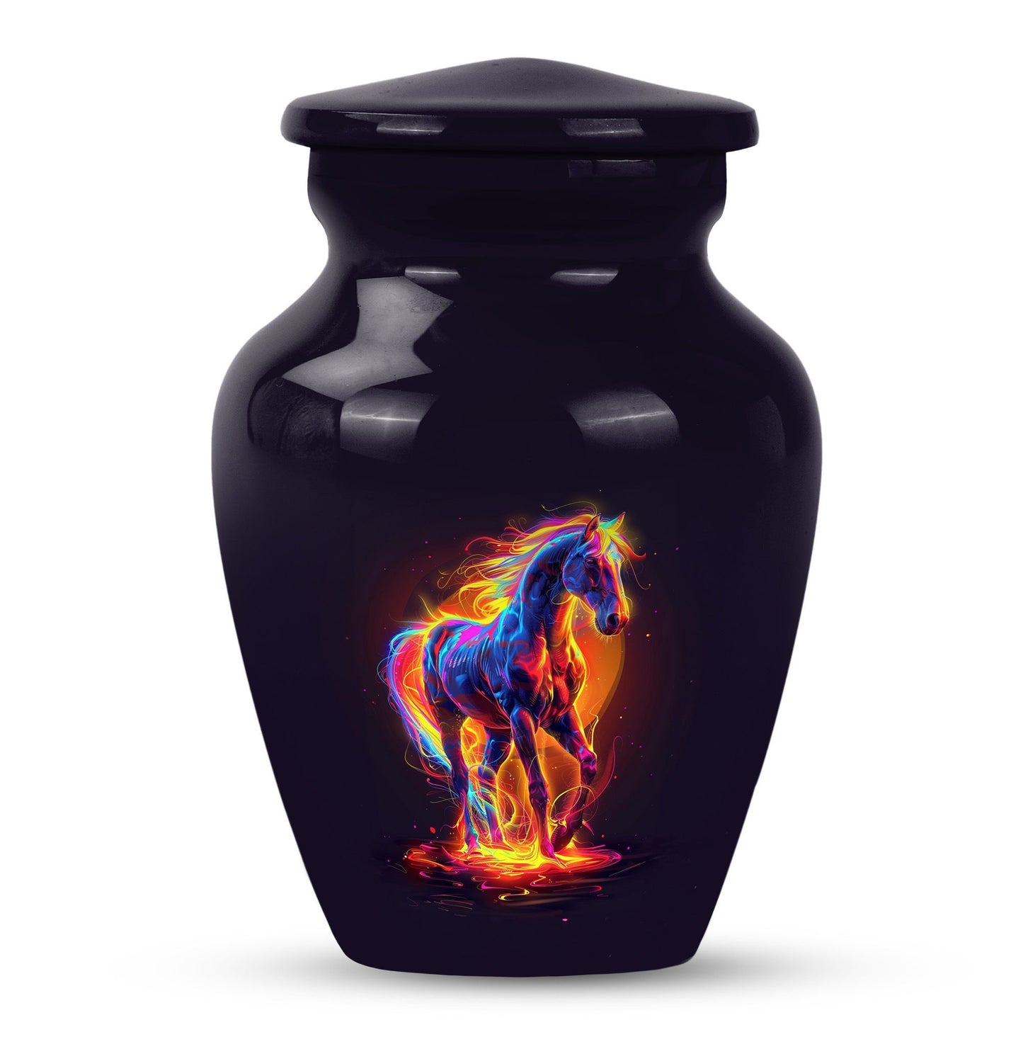 Horse Urn, cremation urn for adult male, 