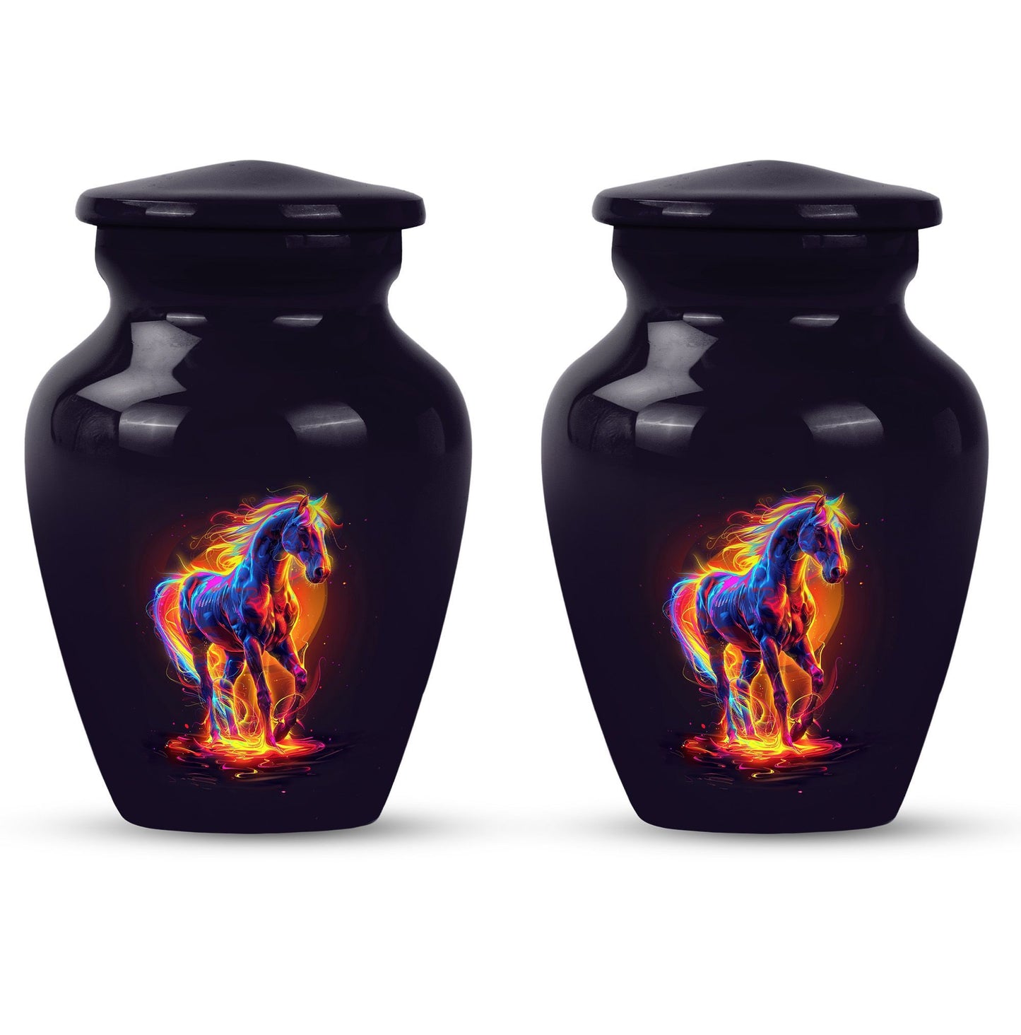 Horse Urn, cremation urn for adult male, 