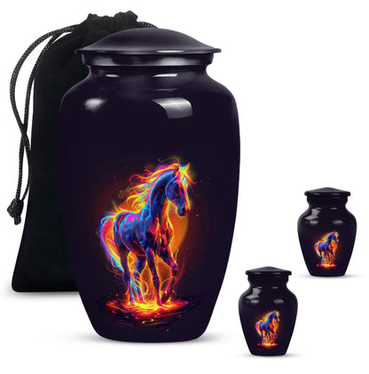 Horse Urn, cremation urn for adult male, 
