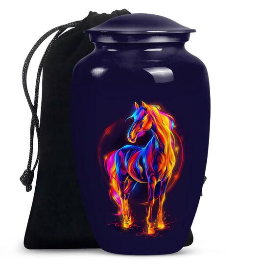 10-inch Classic Horse Urn for men & women ashes.
