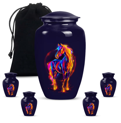 10-inch Classic Horse Urn for men & women ashes.