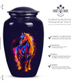 10-inch Classic Horse Urn for men & women ashes.