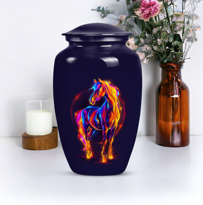 10-inch Classic Horse Urn for men & women ashes.