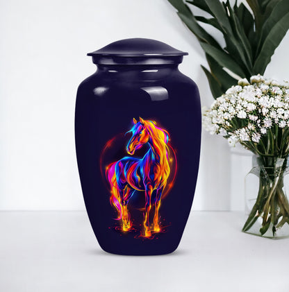 10-inch Classic Horse Urn for men & women ashes.