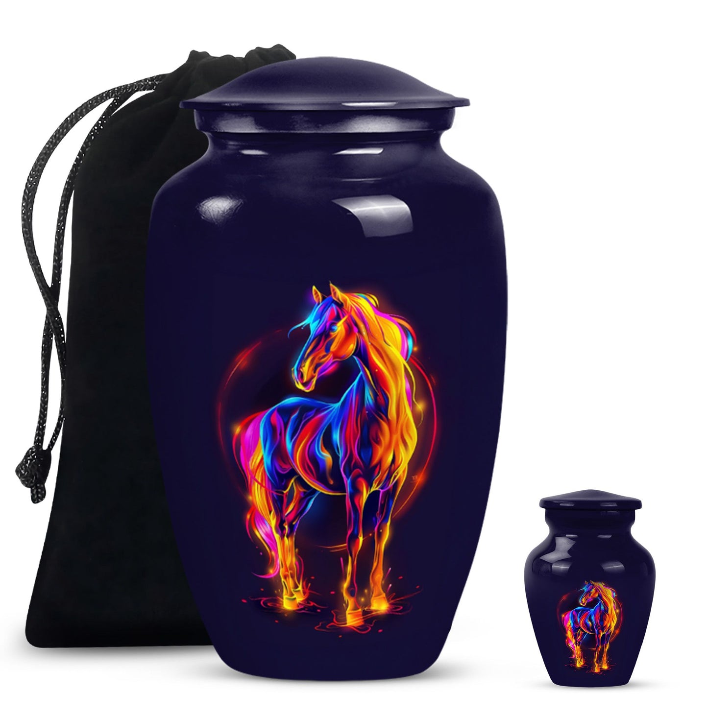 10-inch Classic Horse Urn for men & women ashes.