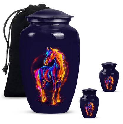 10-inch Classic Horse Urn for men & women ashes.