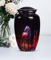 Classic 10-inch Horse Urn crafted from aluminium.