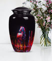 Classic 10-inch Horse Urn crafted from aluminium.