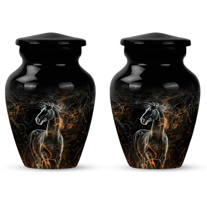 Classic 10-inch Horse Urn made of Aluminium for funeral, 