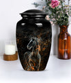 Classic 10-inch Horse Urn made of Aluminium for funeral, 