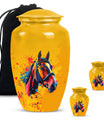 horse themed abstract classic urn
