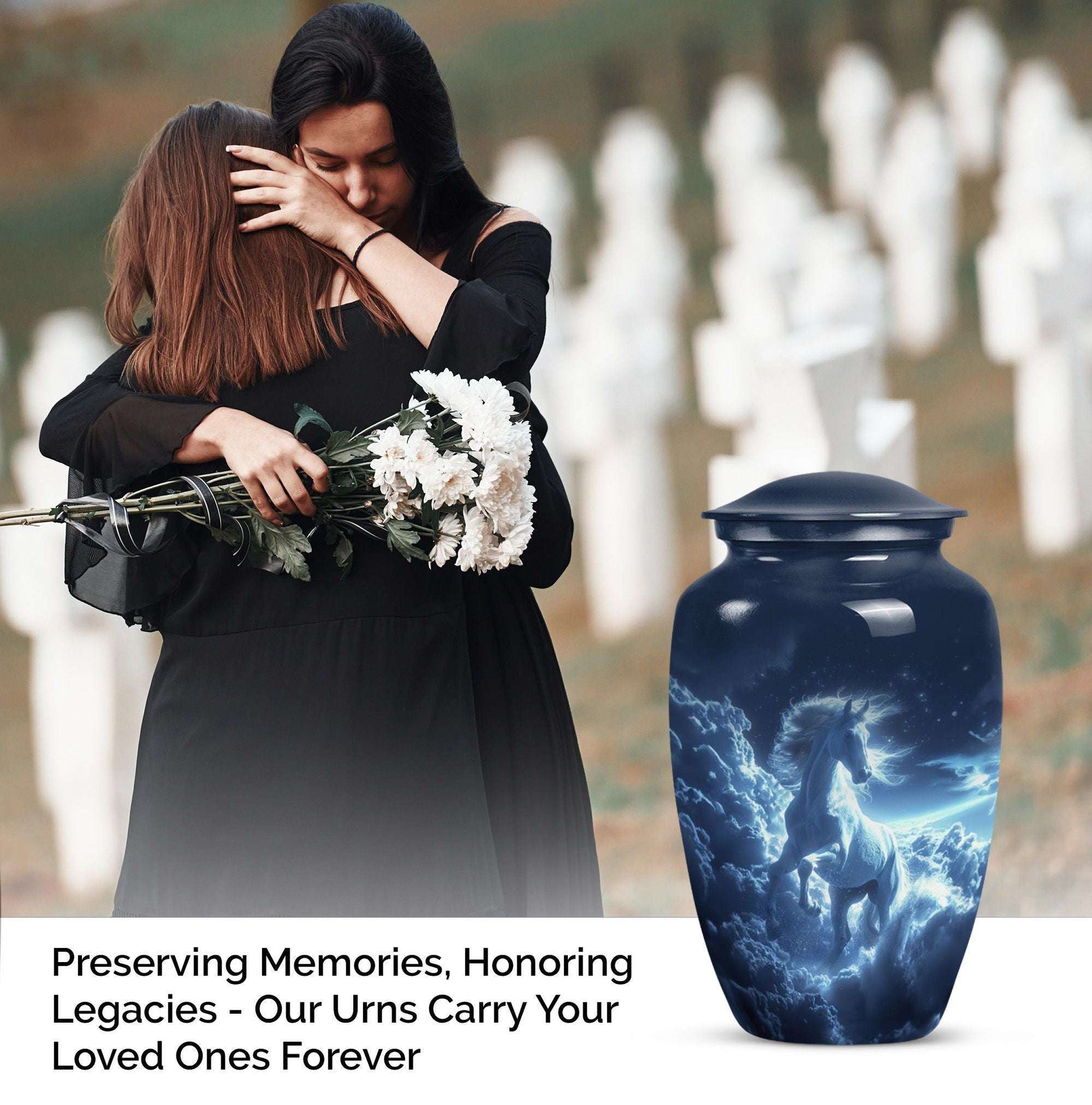 Horse Theme Cremation Urn