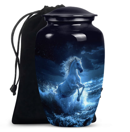 Classic 10 inch Horse Urn.