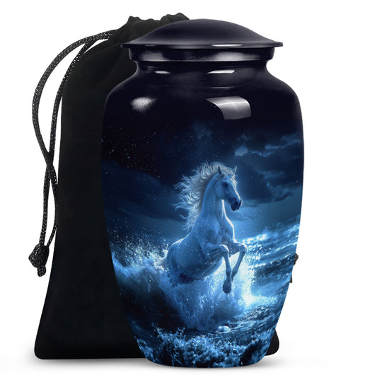 Classic 10 inch Horse Urn.