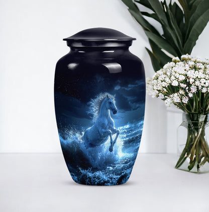 Classic 10 inch Horse Urn.