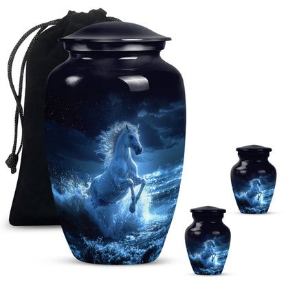 Classic 10 inch Horse Urn.