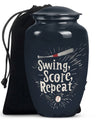 10-inch classic baseball urn for burial, capable 